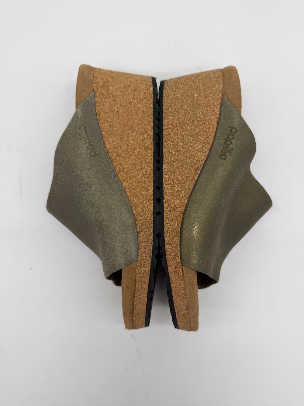 Papillio Birkenstock Namica Metallic Sand Gold Size 7 Wedges - Picture 8 of 9
